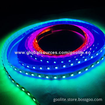 5M 32-pixel/m 32ICS RGB LED Magic Strip Light, WS2811 + 24 Keys Magic Controller LED Pixel Strip